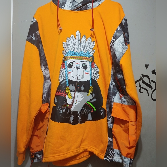 Native Americanindian panda pullover 2XL